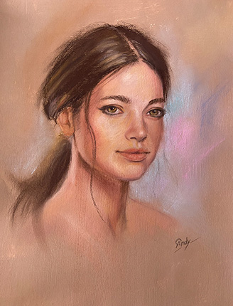 Portrait, Zeichnung in Pastell, von Andy Steinbauer