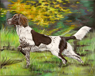 Bild Hund in Acryl gemalt