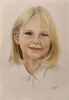 Portrait, Pastell, von Andy Steinbauer