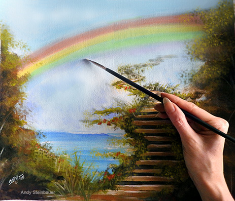 Regenbogenbrücke Gemälde